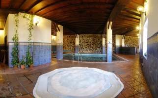 Piscina climatizada con jacuzzi