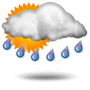 Nuboso con lluvia