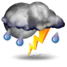 Intervalos nubosos con tormenta